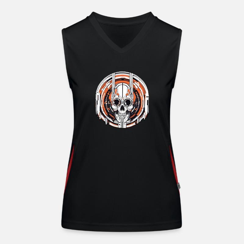 Techno Hardstyle Electro Robotik Funktionelles Kontrast-Tank Top für Frauen
