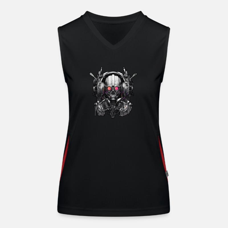 Techno Tanzmusik Zukunft Space Funktionelles Kontrast-Tank Top für Frauen