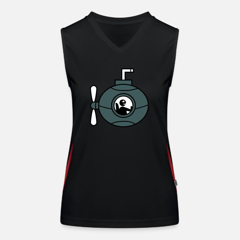 Submarine Submarine Dive Dive Submarine Captain Women's Functional Contrast Tank Top