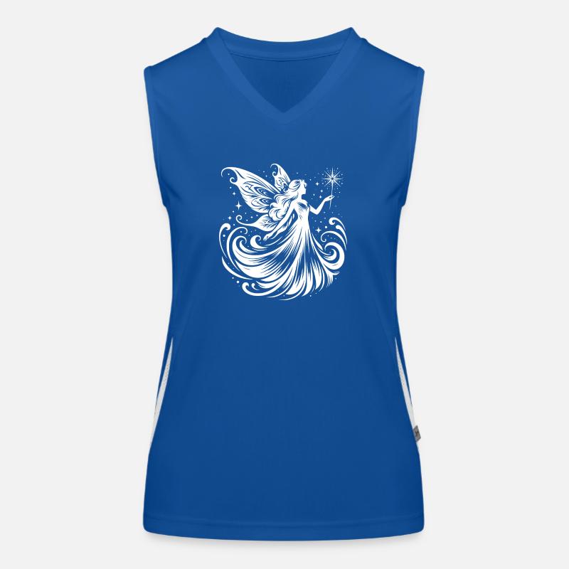 Tänzerische Fee mit glitzerndem Zauberstab Funktionelles Kontrast-Tank Top für Frauen