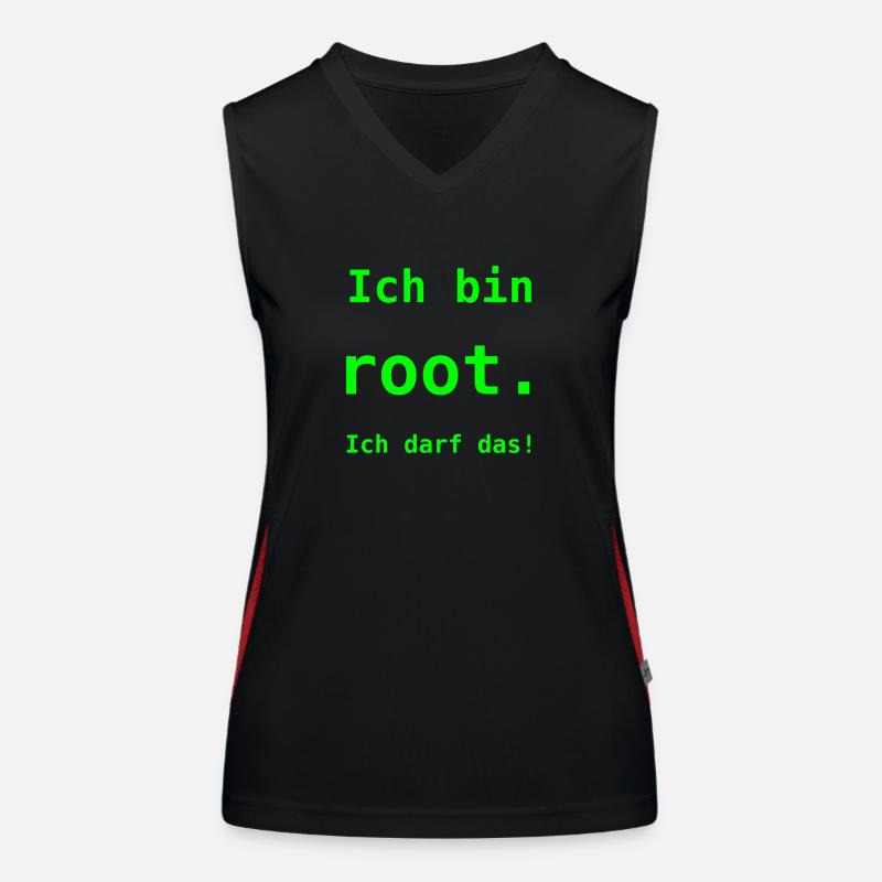 Ich bin root Funktionelles Kontrast-Tank Top für Frauen