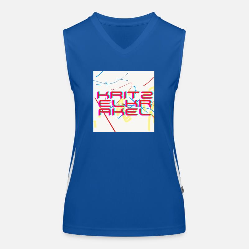 Doodle scribbles Women's Functional Contrast Tank Top