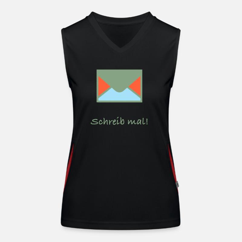 Envelope with the lettering write! Women's Functional Contrast Tank Top