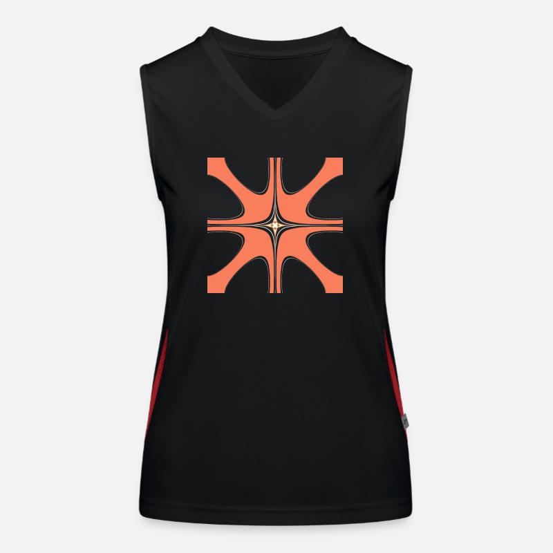 Abstract with a white pattern in the middle Women's Functional Contrast Tank Top