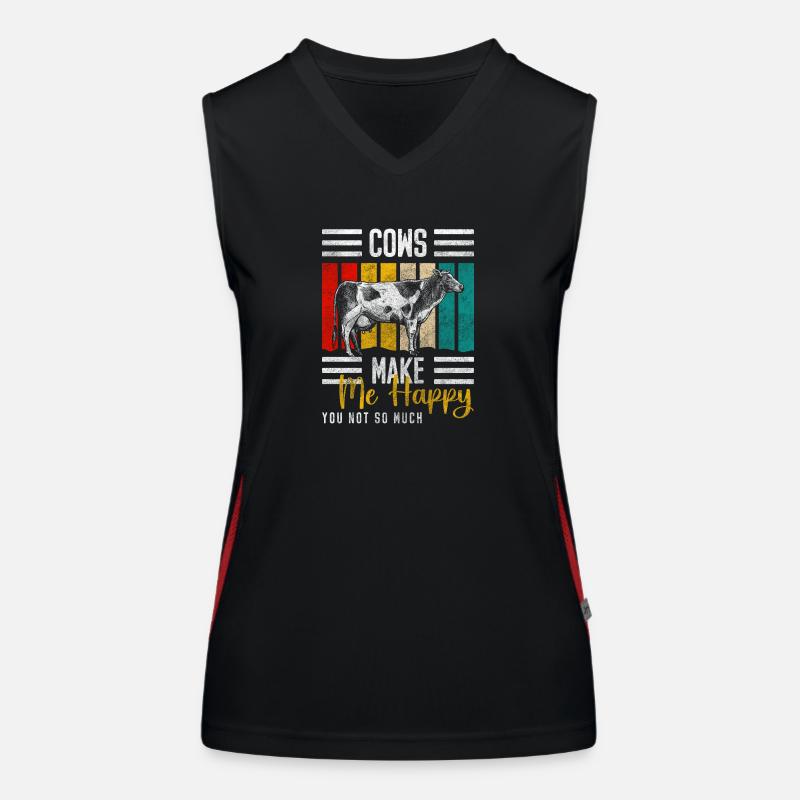 Kuh Nutztier Euter Wirtschaft Funktionelles Kontrast-Tank Top für Frauen