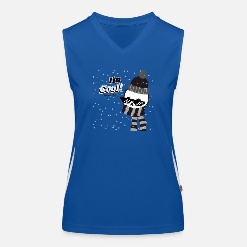 Ich bin cool! (wörtlich: Hilfe) Funktionelles Kontrast-Tank Top für Frauen