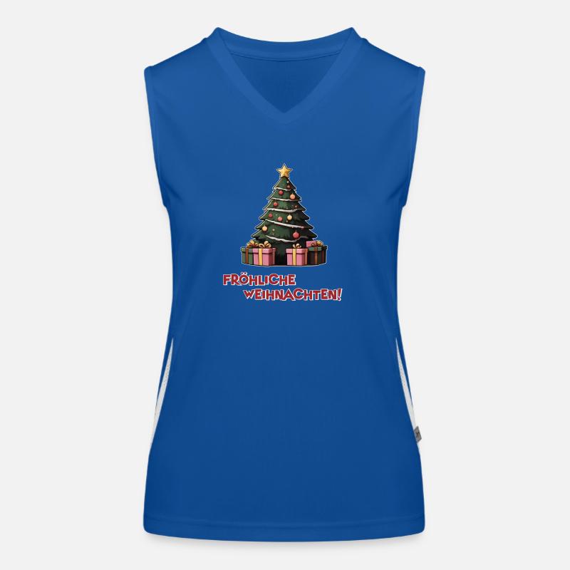 Fröhliche Weihnachten! Funktionelles Kontrast-Tank Top für Frauen