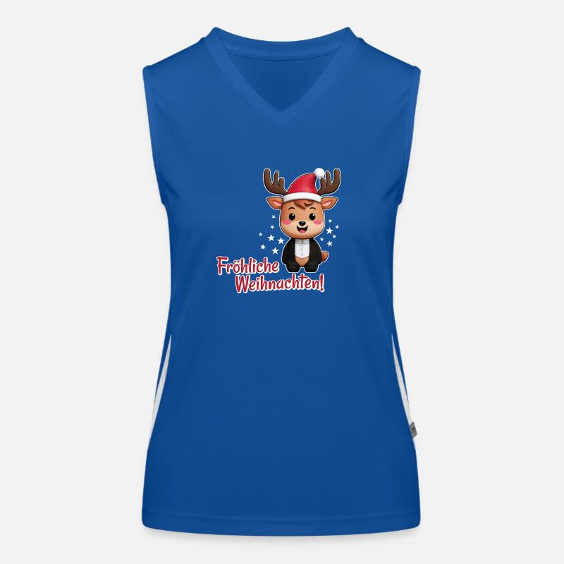 Joyeux Noël! Débardeur respirant contrasté Femme