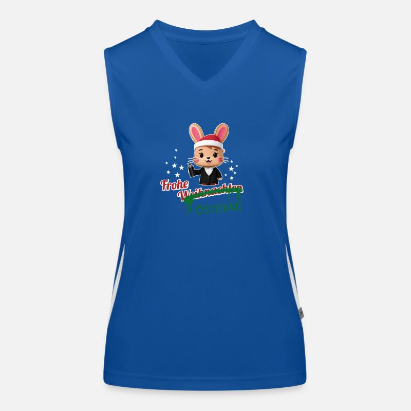 Frohe Weihnachten... oder Ostern? Funktionelles Kontrast-Tank Top für Frauen