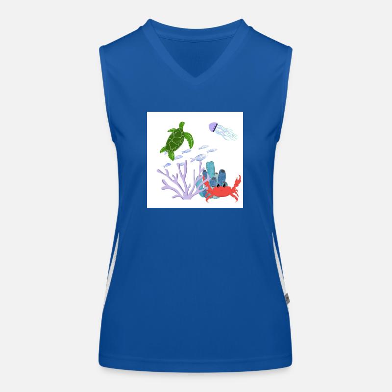 Coral reef Women's Functional Contrast Tank Top