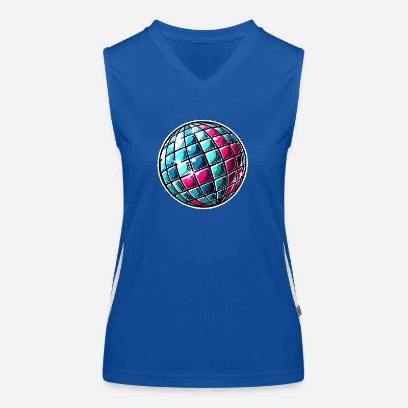 Disco Ball Women's Functional Contrast Tank Top