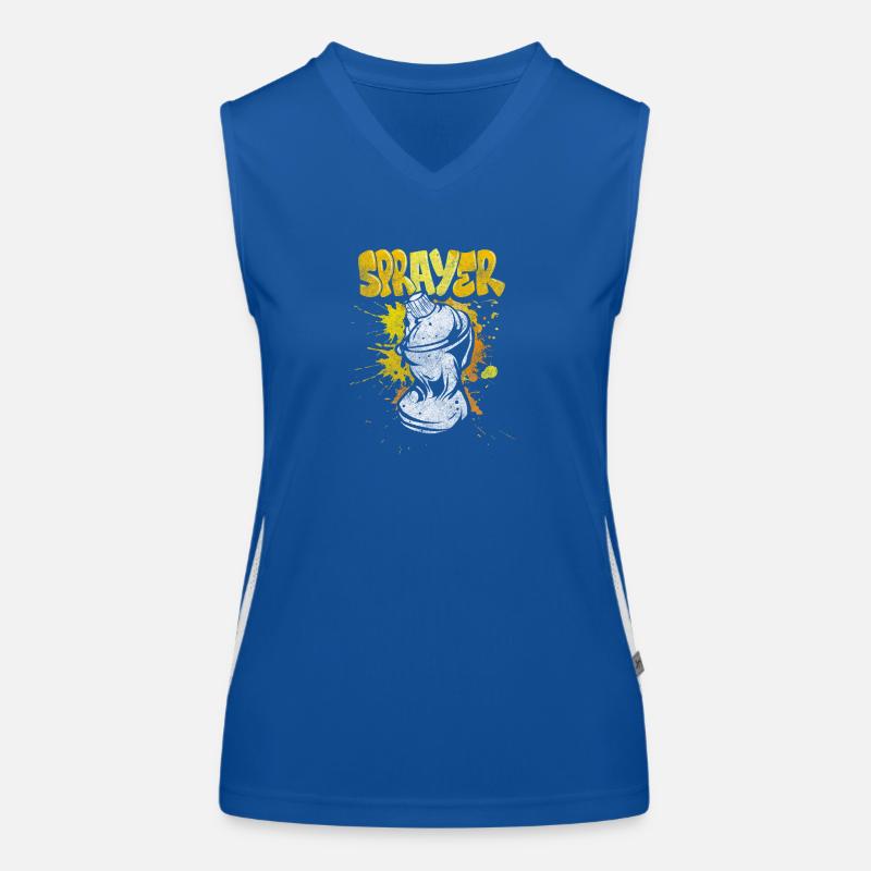 Sprayer Wall Street Art Design Women's Functional Contrast Tank Top