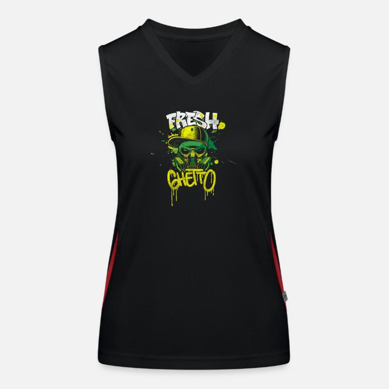Graffiti Kunst Mode Auffällig Funktionelles Kontrast-Tank Top für Frauen