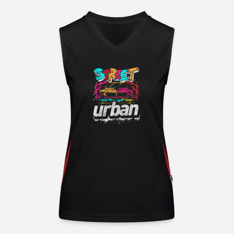 Spray Can Wall Colorful Neon Women's Functional Contrast Tank Top