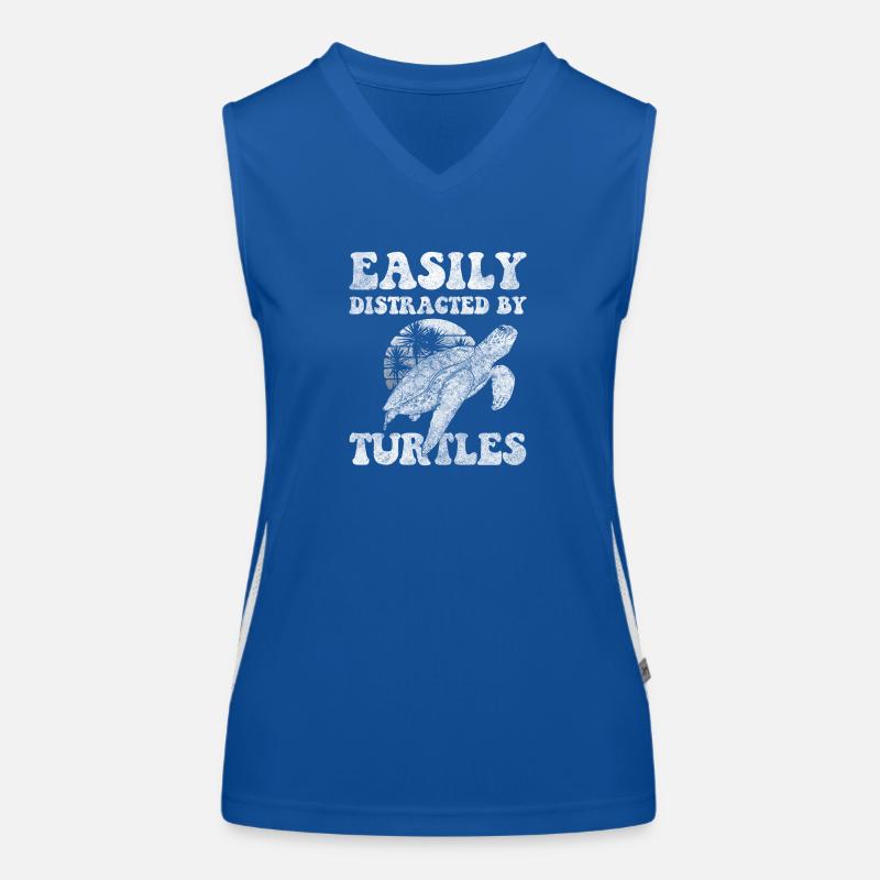 Schildkröten Meer Meeresbewohner Langsam Funktionelles Kontrast-Tank Top für Frauen