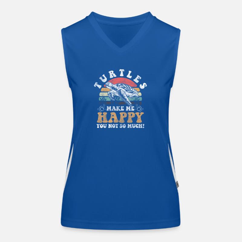 Turtle Sea Creatures Environmentalist Women's Functional Contrast Tank Top