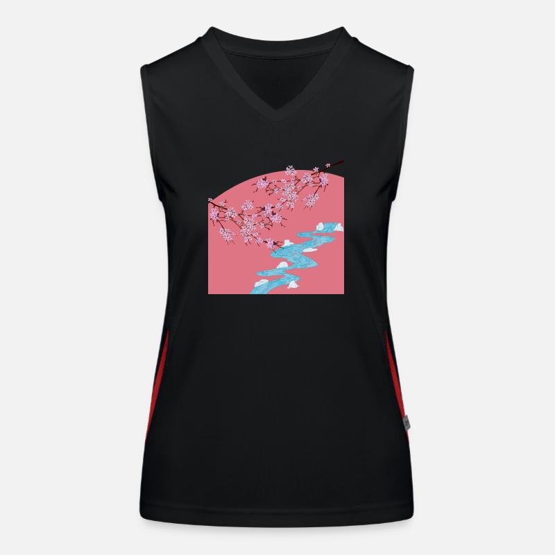 Sakura Funktionelles Kontrast-Tank Top für Frauen