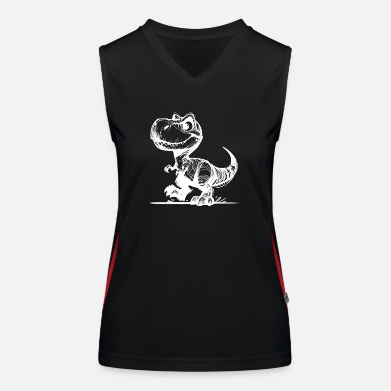 Mignon mignon T-Rex Dino Débardeur respirant contrasté Femme