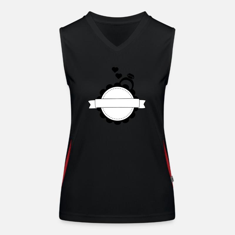 Wedding logo Women's Functional Contrast Tank Top