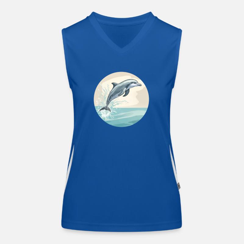 A dolphin Women's Functional Contrast Tank Top