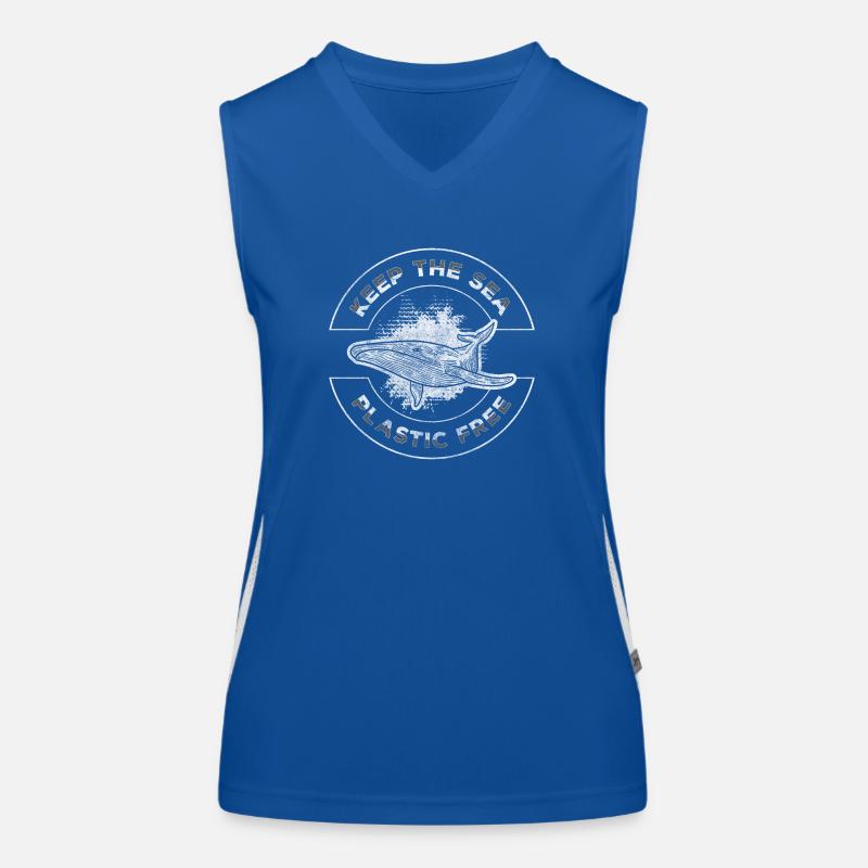 Wal Ozean Funktionelles Kontrast-Tank Top für Frauen