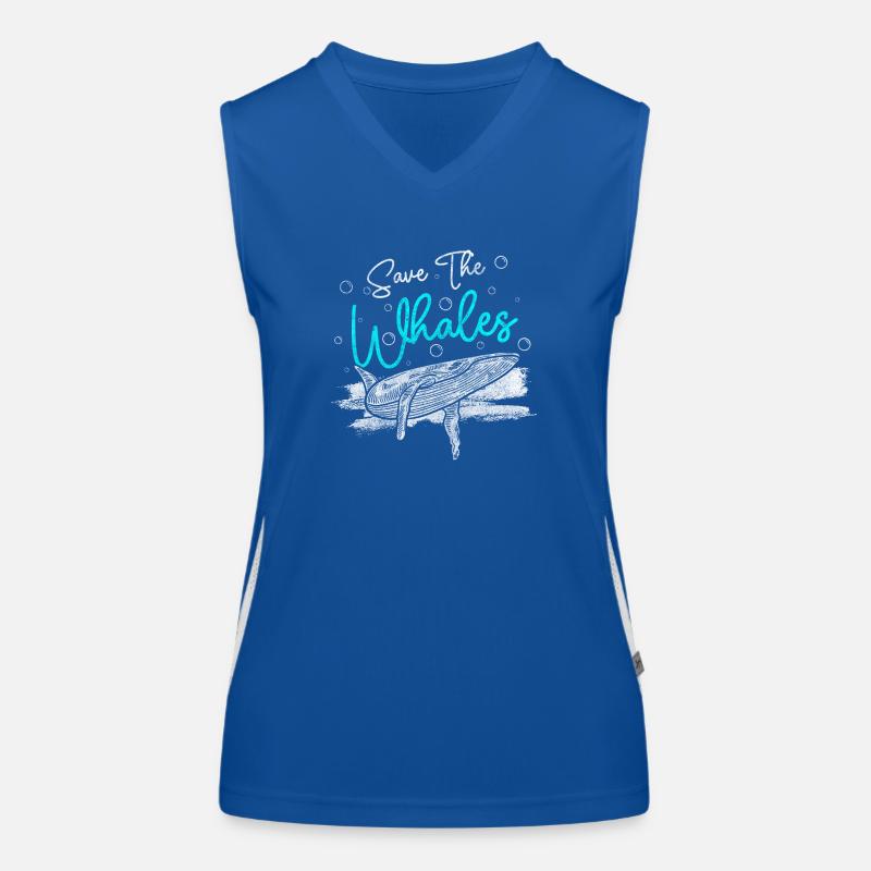Wal Meeresbewohner See Funktionelles Kontrast-Tank Top für Frauen