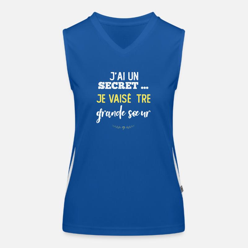 Ich habe ein Geheimnis, ich werde eine große Schwester sein Funktionelles Kontrast-Tank Top für Frauen