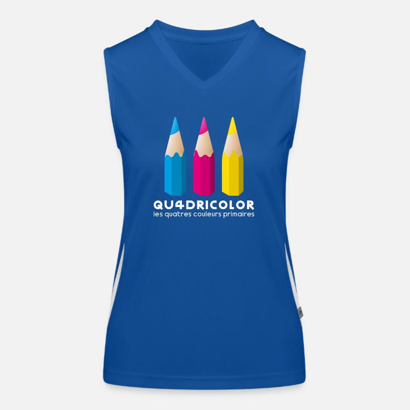 Quadricolor - Plain Text Women's Functional Contrast Tank Top