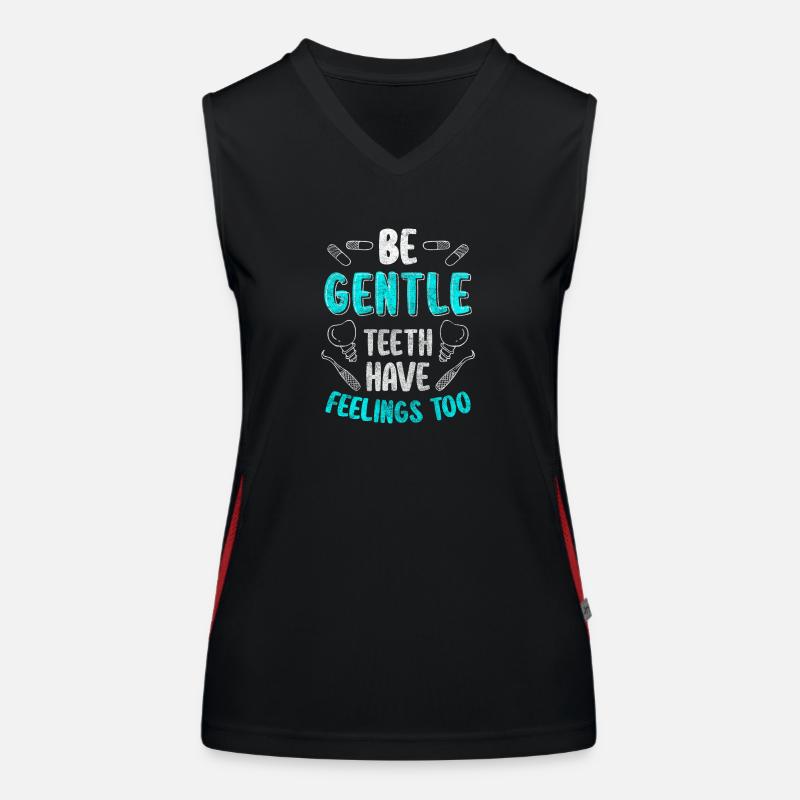 Teeth Drill Jaw Women's Functional Contrast Tank Top