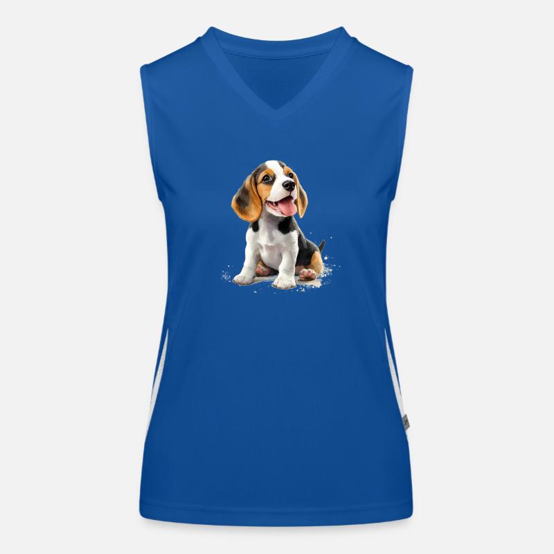 Chiot beagle Débardeur respirant contrasté Femme
