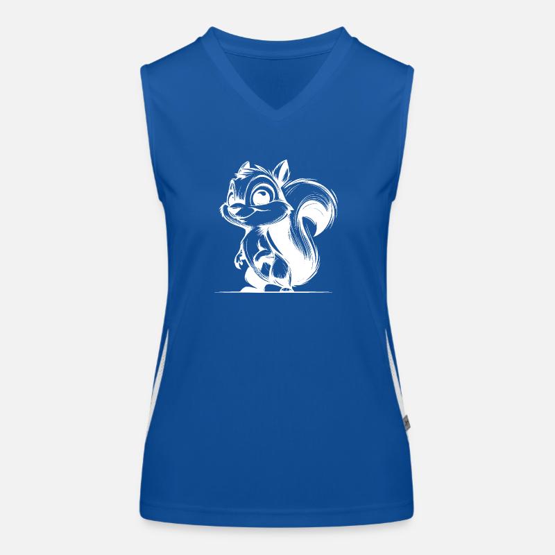 Grinsendes kleines Baby Eichhörnchen Funktionelles Kontrast-Tank Top für Frauen