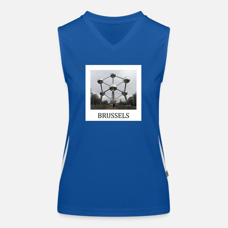 Brüsseler Atomium Funktionelles Kontrast-Tank Top für Frauen