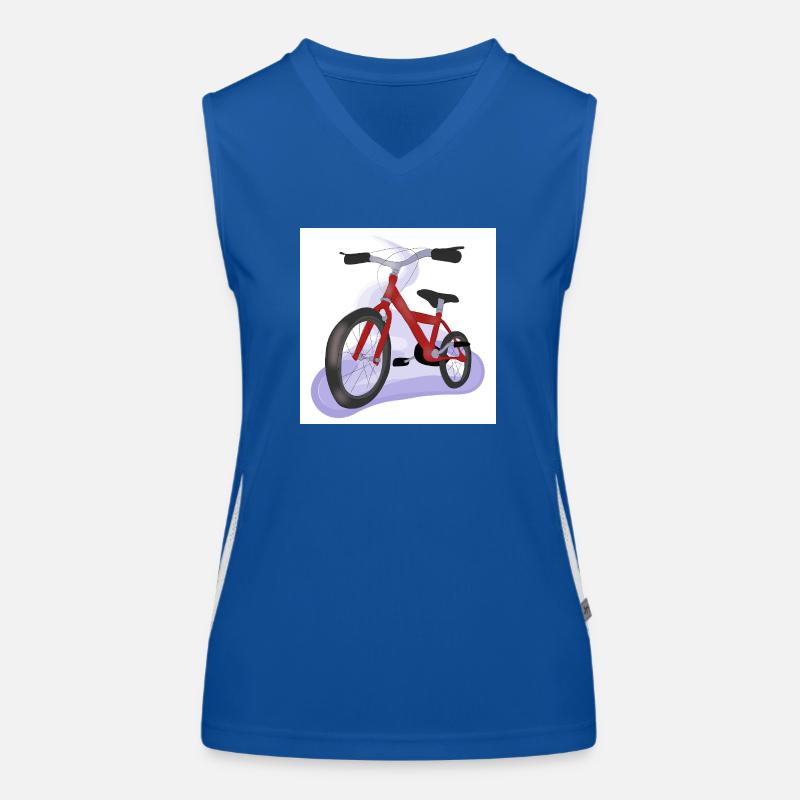 Vélo de couleur rouge Débardeur respirant contrasté Femme