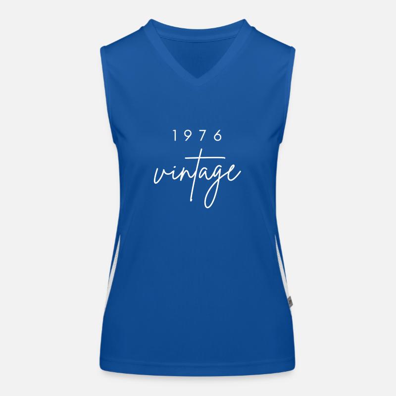 Anniversaire 1976 vintage Débardeur respirant contrasté Femme