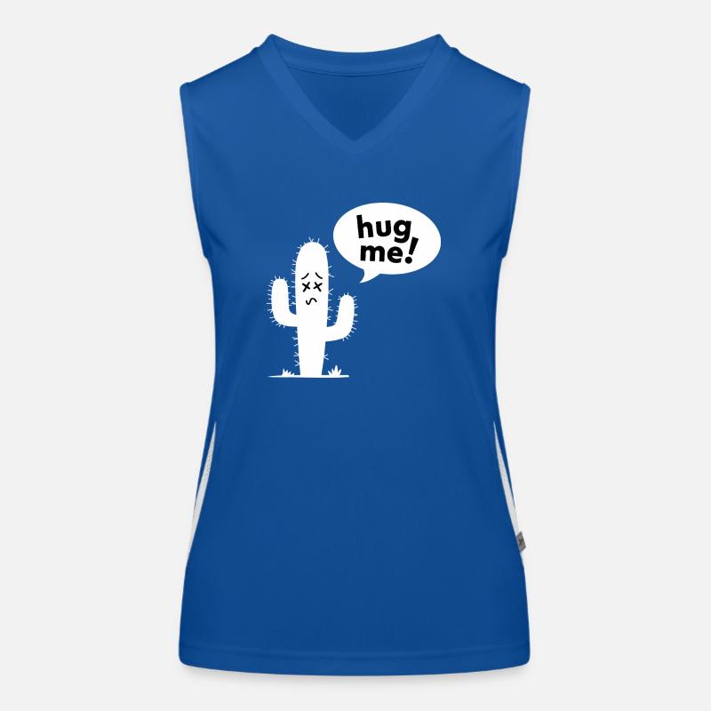 Umarme mich! - Lustiger Kaktus Funktionelles Kontrast-Tank Top für Frauen