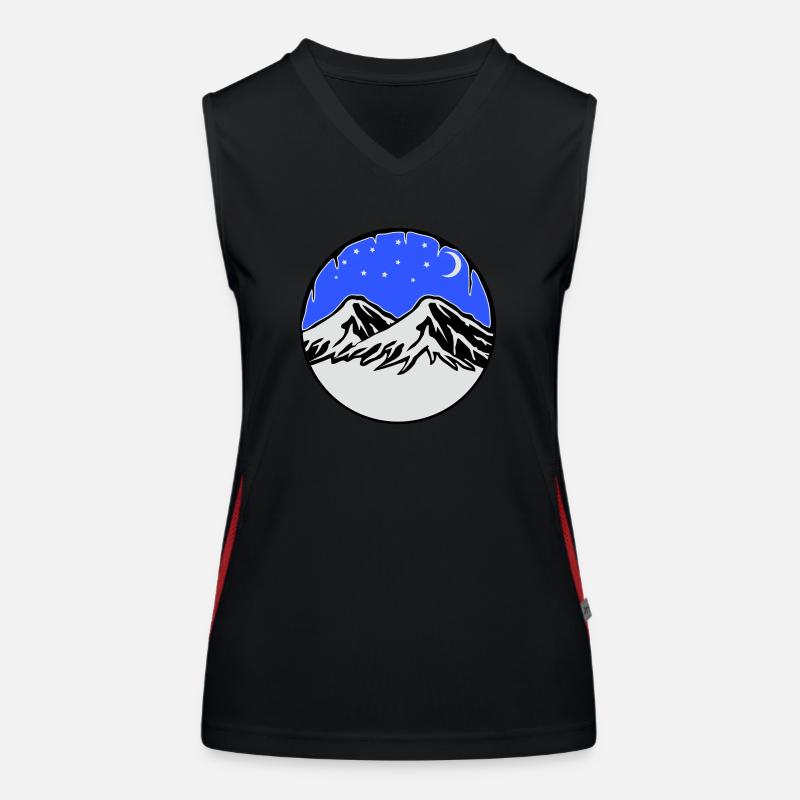 sternenhimmel berge Funktionelles Kontrast-Tank Top für Frauen