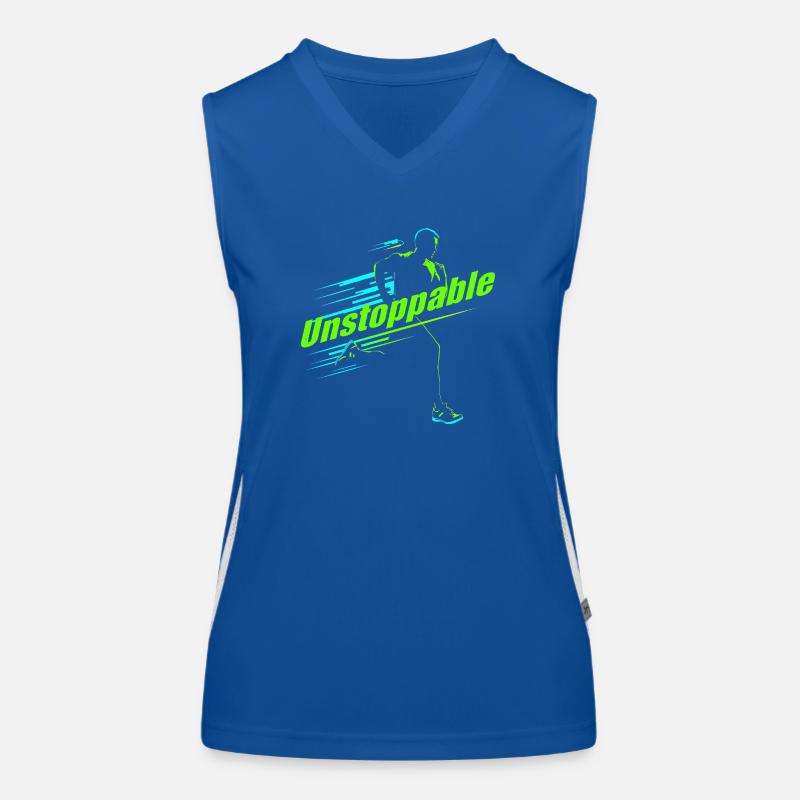 Running design - "Unstoppable" Women's Functional Contrast Tank Top