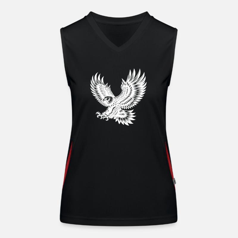 Powerful hunting eagle with sharp claws Women's Functional Contrast Tank Top