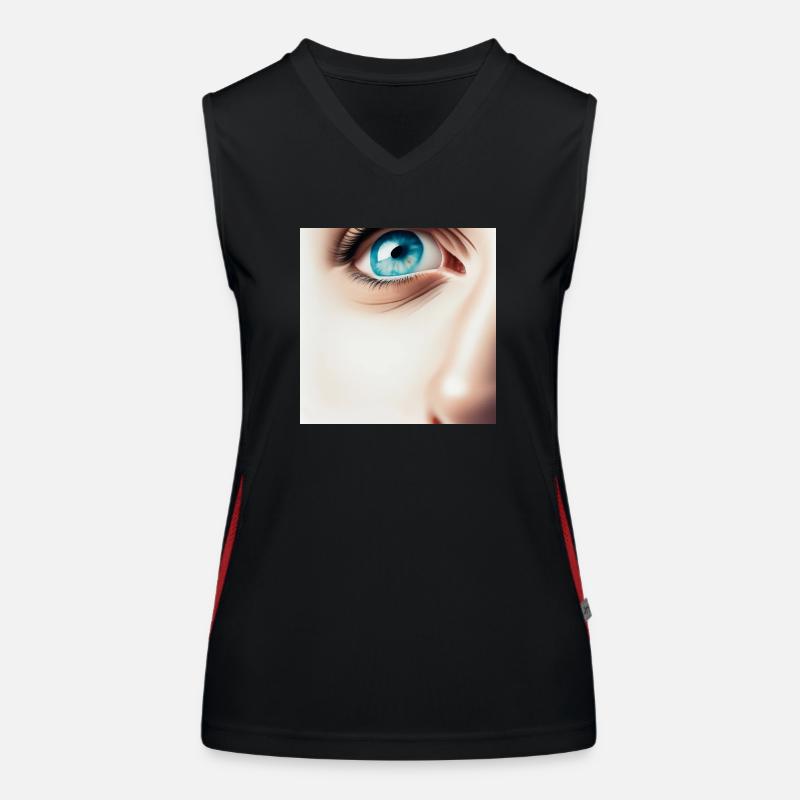 Gesicht Funktionelles Kontrast-Tank Top für Frauen