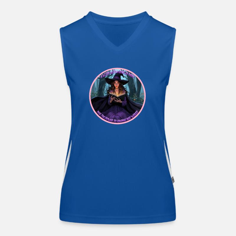 Lesehexe Funktionelles Kontrast-Tank Top für Frauen