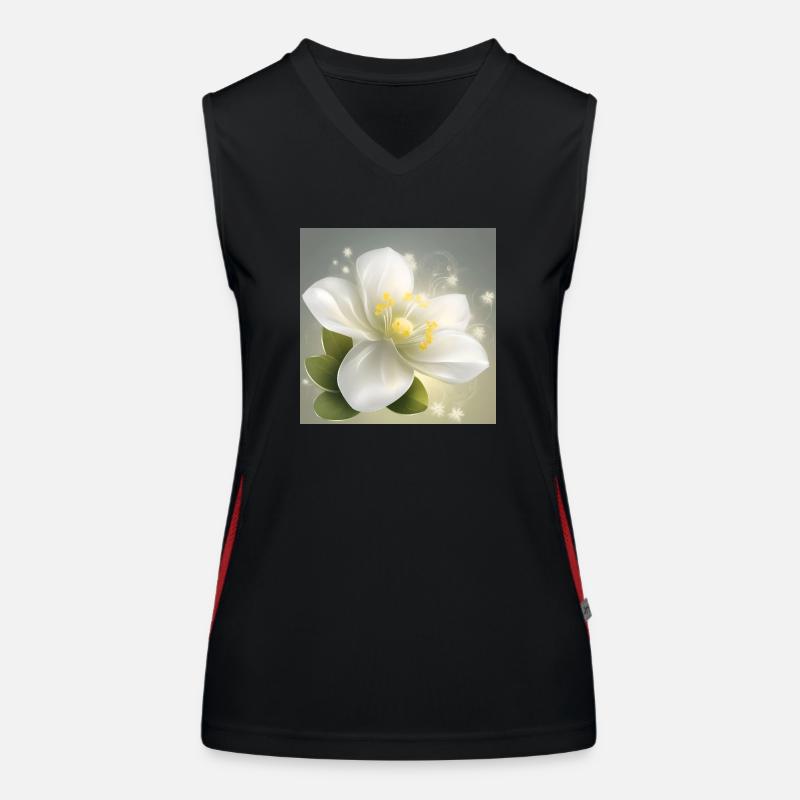 Fleur délicate Débardeur respirant contrasté Femme