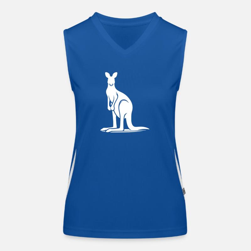 Känguru als Synonym für Australien Funktionelles Kontrast-Tank Top für Frauen