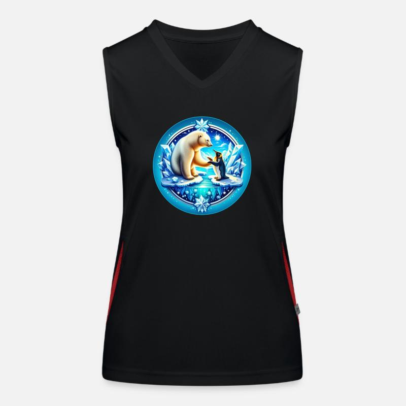 Eisbär un Pinguin Funktionelles Kontrast-Tank Top für Frauen