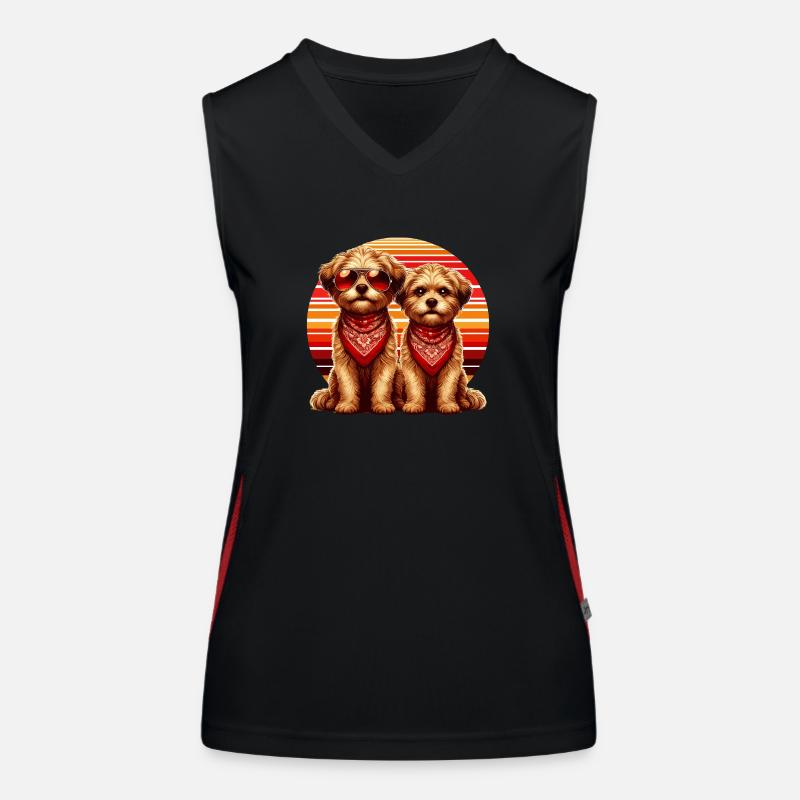 Cooler Hund 😎🐶 Funktionelles Kontrast-Tank Top für Frauen