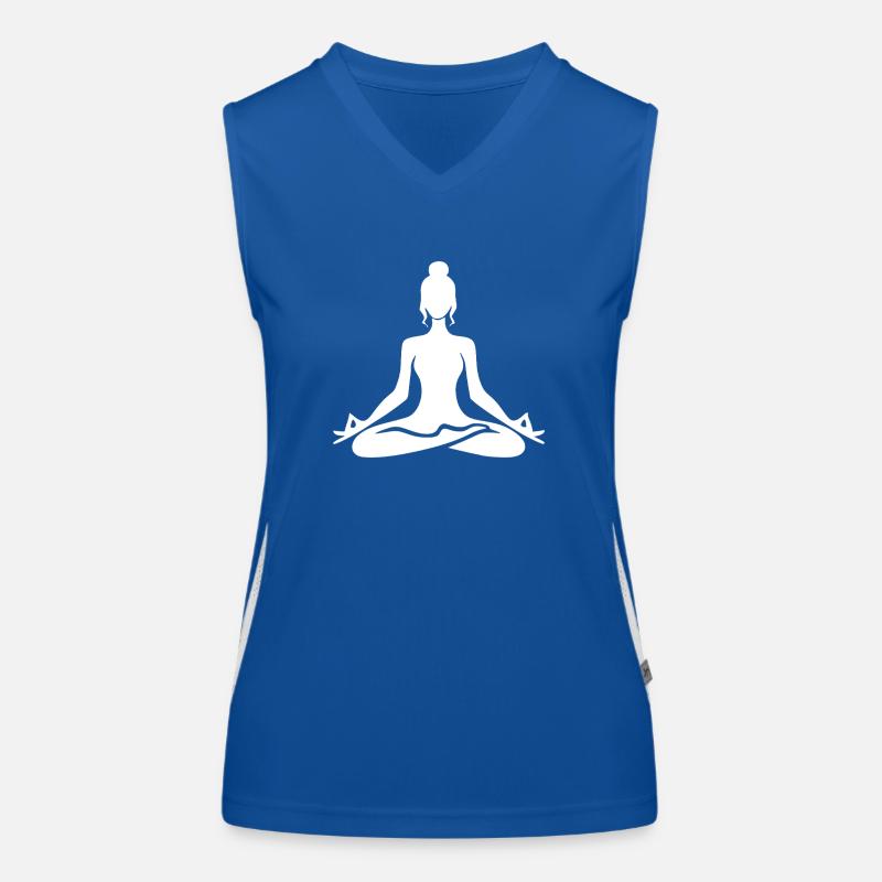 Elegante Yoga Pose Harmonie Körper und Geist Funktionelles Kontrast-Tank Top für Frauen