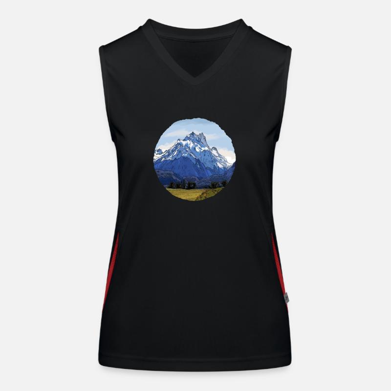 Die Berge Neuseelands Funktionelles Kontrast-Tank Top für Frauen