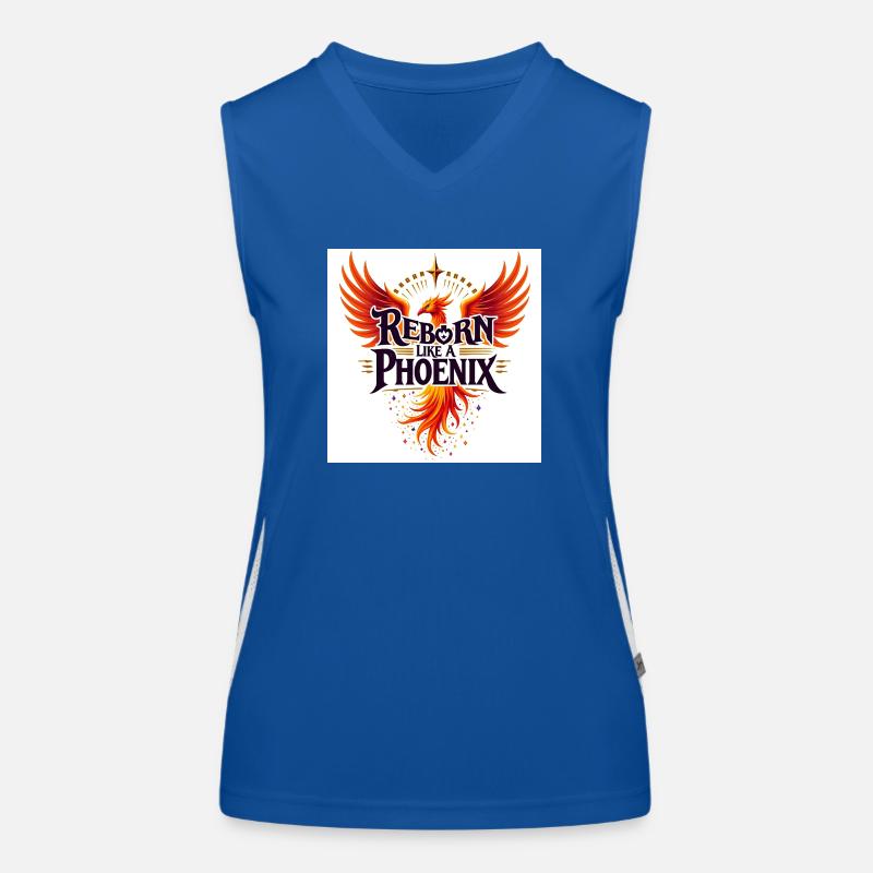 Reborn Like A Phoenix Funktionelles Kontrast-Tank Top für Frauen