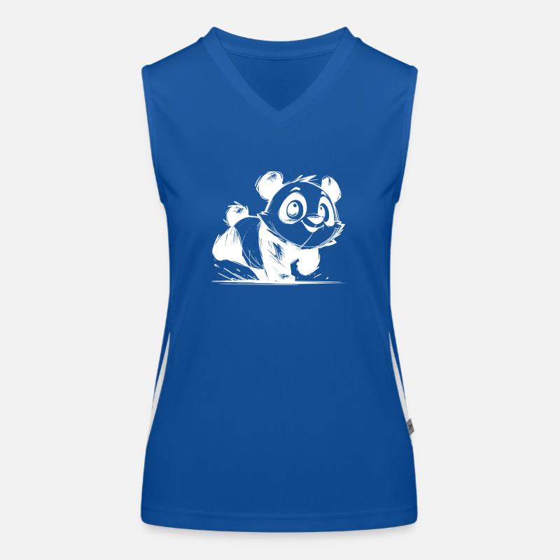 Panda Bébé Enfants Dessin Au Crayon Débardeur respirant contrasté Femme