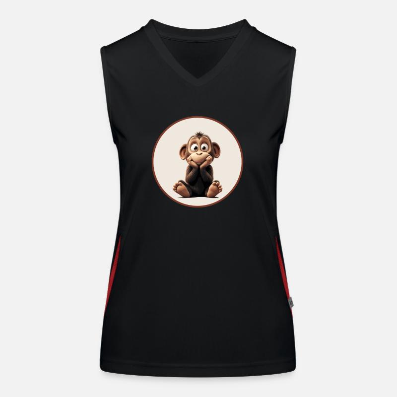 Schimpanse Funktionelles Kontrast-Tank Top für Frauen