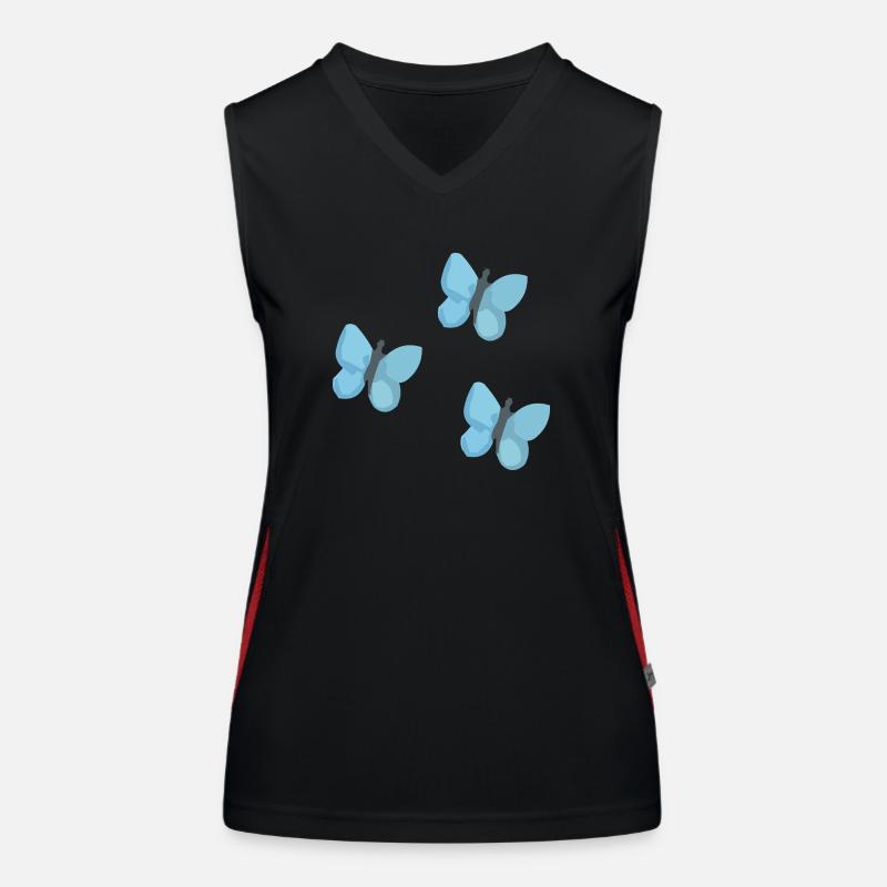 schmetterlinge Funktionelles Kontrast-Tank Top für Frauen